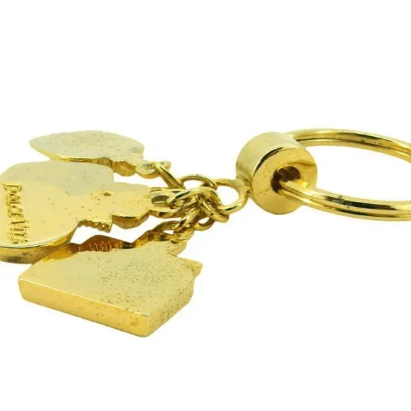 Authentic Dior Key Ring Puffy Motif Gold Plated - Picture 6 of 7